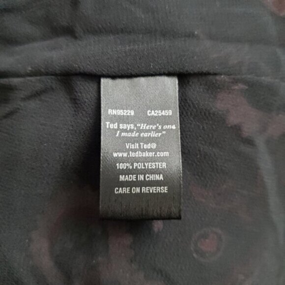 Ted Baker London Colour By Number Limeri V-neck Printed Maxi Dress Size 6 - Picture 10 of 11